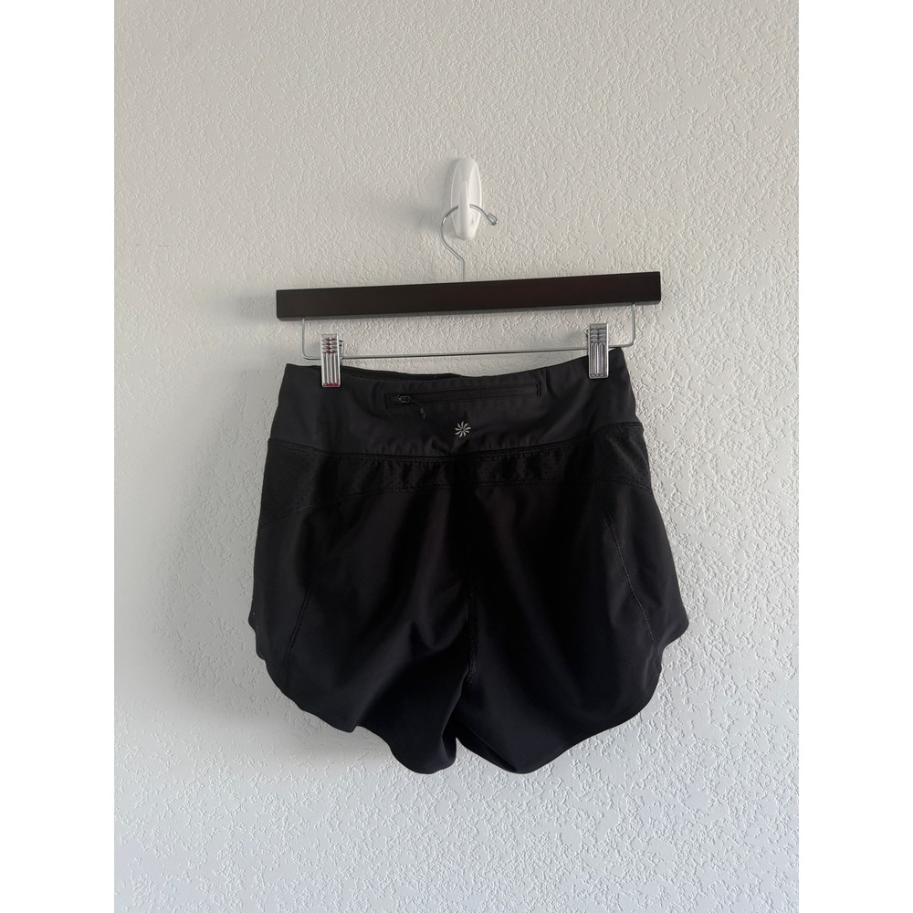 Athleta Athletic Run With It Shorts Size XXS Black Zipper Pocket